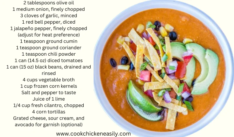 Authentic Tortilla Soup Recipe No Chicken