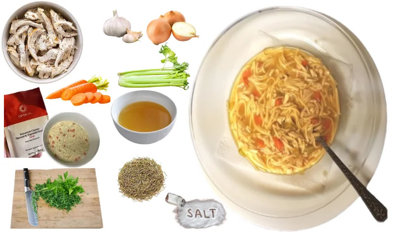 Optavia Chicken Soup Recipe (Noodles Soup)