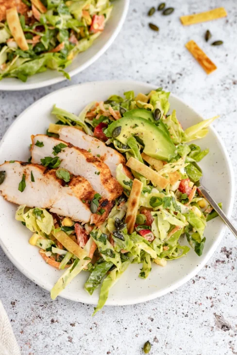 Spicy Ranch Chopped Chicken Cabbage Salad