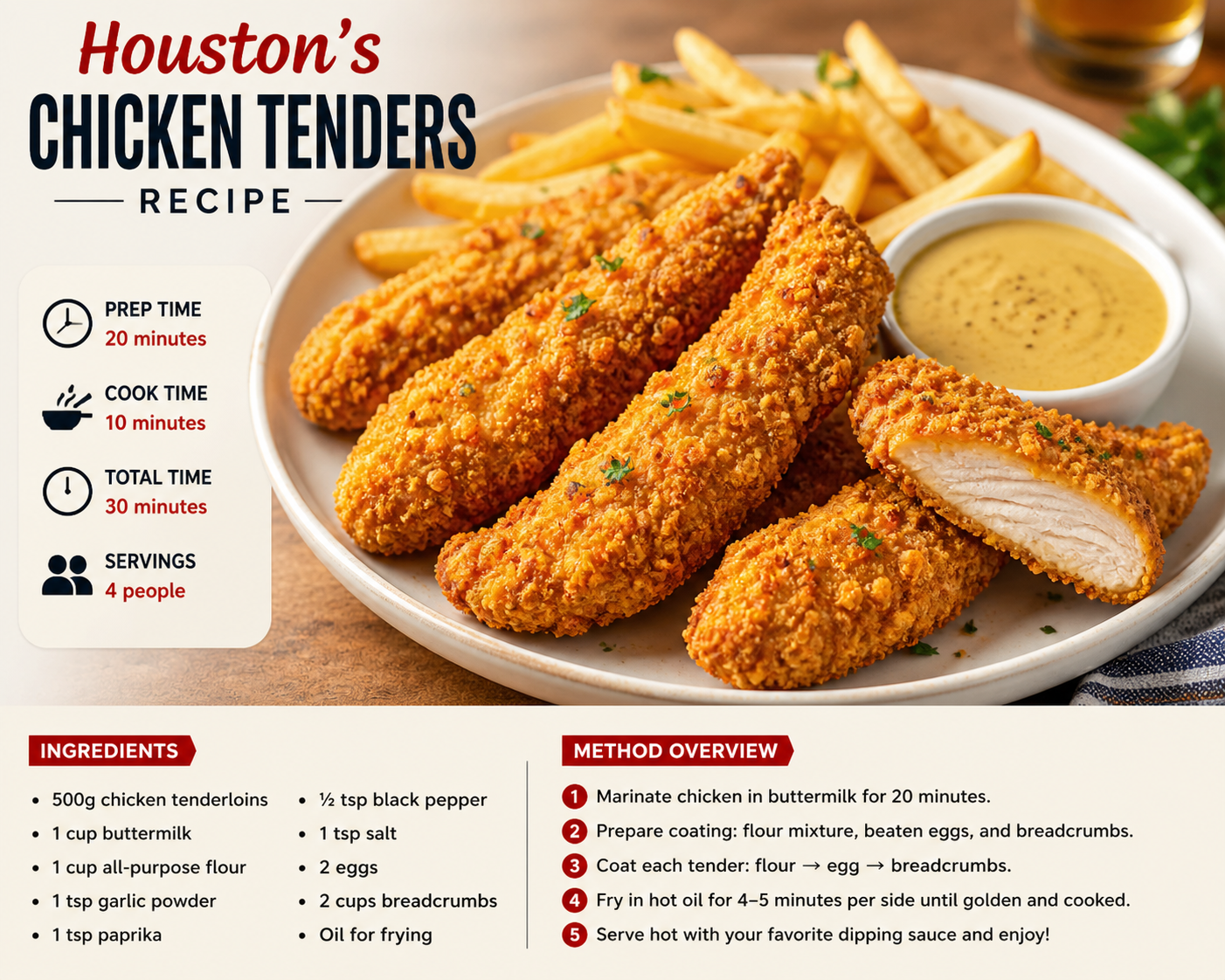 How to Make Houston’s Chicken Tenders Recipe